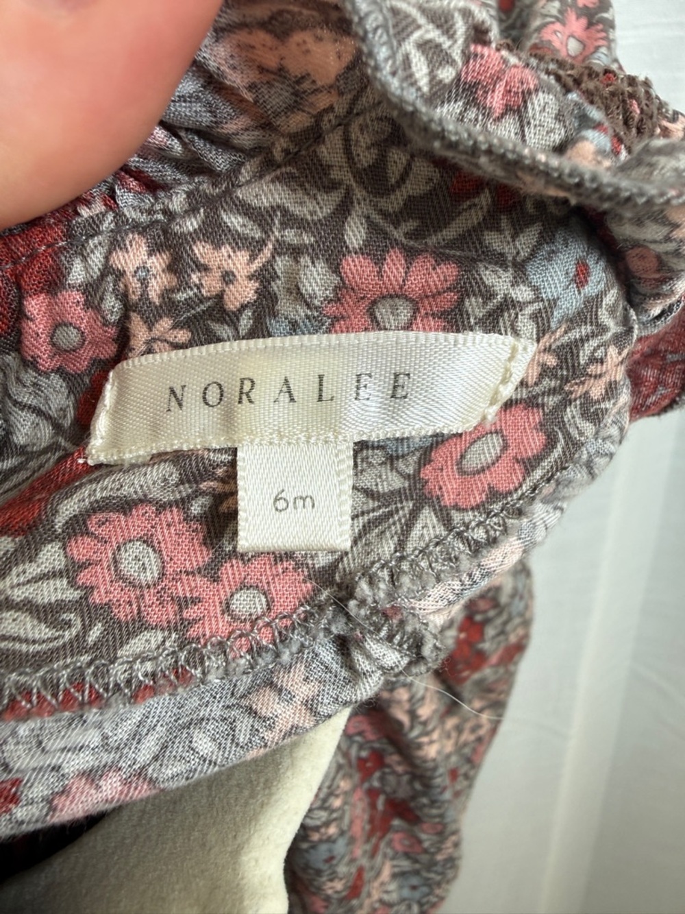Noralee Floral Smocked Bubble Romper Baby Girl Boutique Outfit | Size 6M - Picture 12 of 13